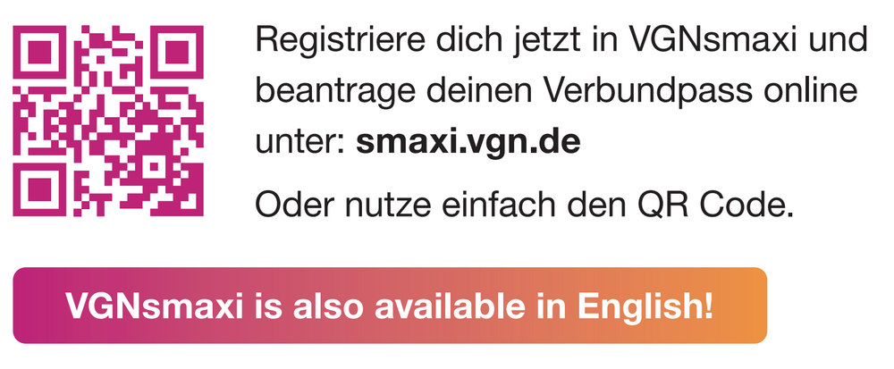 Bild, dass einen QR-Code und einen kurzen Werbetext zeigt.